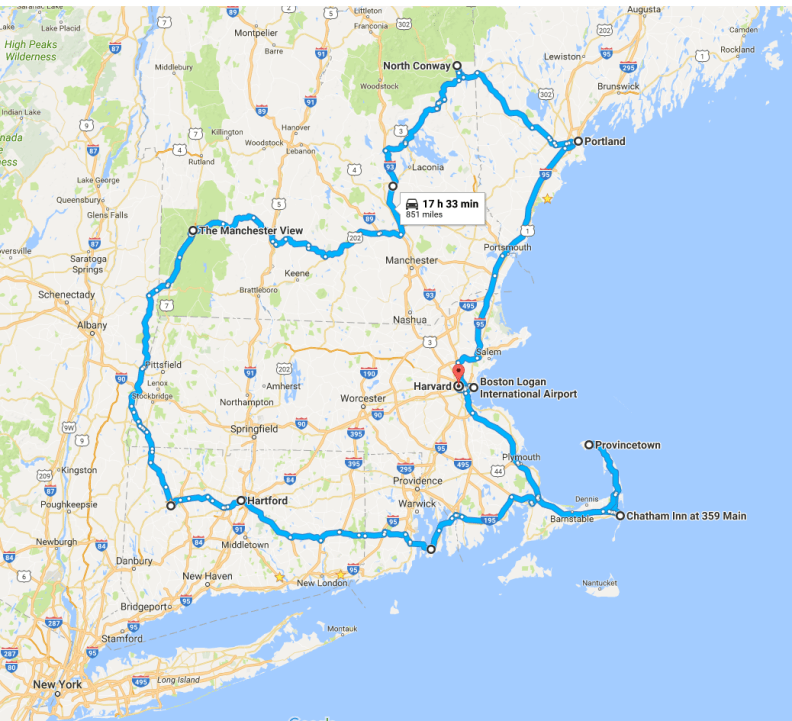 Boston Logan International Airport to Harvard - Google Maps